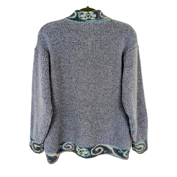 Harley of Scotland Cardigan Sweater Wool Cashmere Cozy Cottagecore Purple Size M - Picture 4 of 9